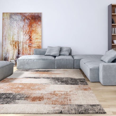 Lyza Rug Lines Terracotta Rug